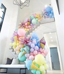 NISOCY Pastel Balloons Arch Garland Kit, 126PCS 18In 12In 10In 5In Pastel Color