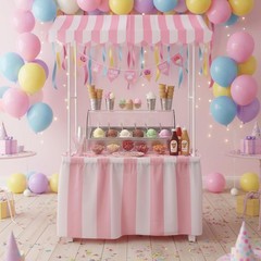 Carnival Tablet Tent Kit Circus Party Decoration Include Tabletop Hut, Tent C…