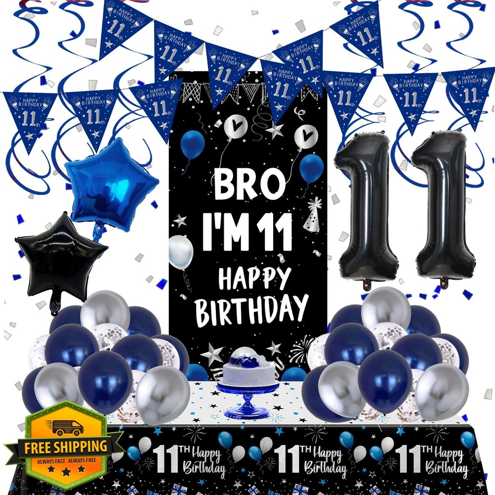 HULASO 11th birthday boy decorations