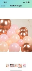 Pearl Pink Balloon Garland Double Stuffed Balloons Pearl Balloons Different S…