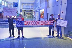 Welcome Home Banner Decoration Welcome Back Yard Sign for Deployment Returning