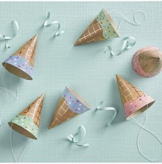 Ice Cream Cone Party Decorations & Party Supplies 6pc set