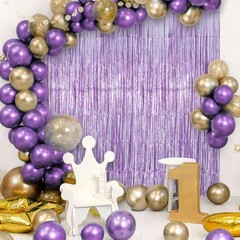 2 Pack Fringe Curtains Backdrops, Foil Fringe Curtains, Door Streamers for We…
