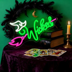 Witch Theme Party Decorations & Gift for Her – LED Neon Light for Bedroom Birthd