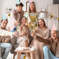 48 PCS Rainbow Party Hats Pastel Cone Macaron Themed for Adults Birthday, Party,