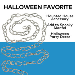 12 Ft. Grey Plastic Bone Link Chain Halloween Decoration – Morris Costumes