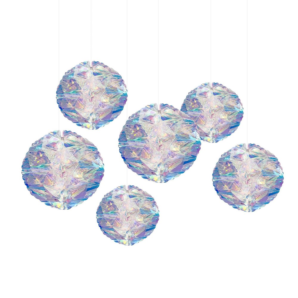 Iridescent Honeycomb Ball Decorative Hanging Ornaments Foil Ceiling Flowers