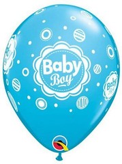 Qualatex 49582-Q Baby Boy Dots (6 Pk), 11″, Multicolor