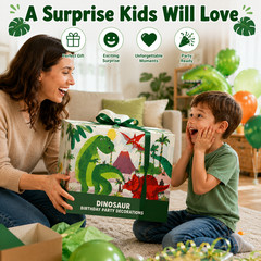 Dinosaur Birthday Party Decorations Kit Balloon Garland Banner Backdrop Kids