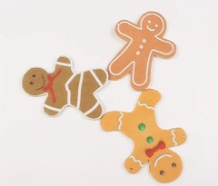 christmas Garland. Gingerbread man bunting. colourful gingerbread man