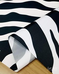 Zebra Table Runner Black and White Striped Texture for 72 inches Black Lines
