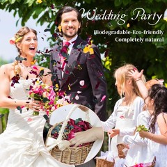 Red Rose Petals Eucalyptus Leaves Wedding Confetti 3 Quarts 30 Cups
