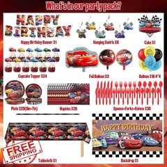 Bulalu 123 PCS Birthday Decorations Banner Balloons