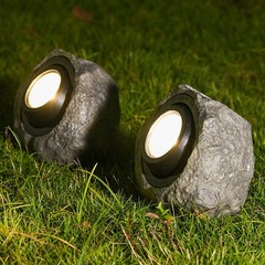 Waterproof Solar Stone Lamp IP65 LED for Garden Patio Pathway Outdoor Use