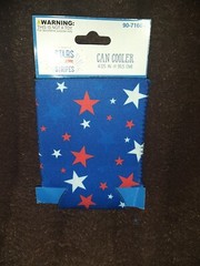 Holiday Patriotic July 4th Cake Banner and 4Can Cooler Set
