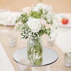 10 Pack Round Mirrors for Centerpieces, 10inch Circle Mirror Centerpieces for Ta