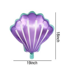 Sea Shells Balloons Multi-color Sea Shells Foil Mylar Balloon for Birthday Oc…