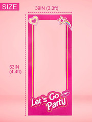 Life Size 4.4Ft Tall Stand-In Cardboard Doll Photo Booth for Doll Princess Party