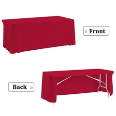 Haorui Open Back Table Skirts 4Pack Rectangle Wrinkle Resistant Table Clothes