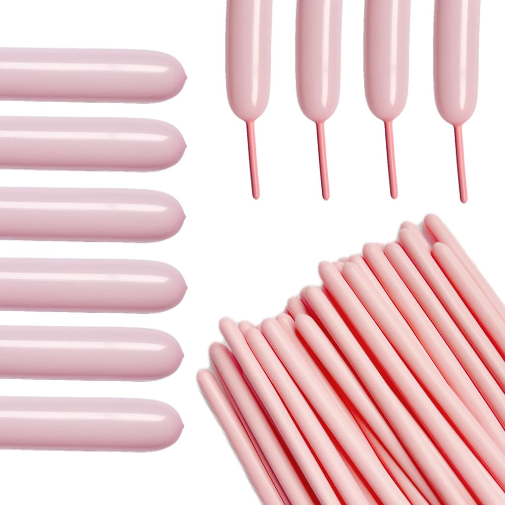 100PCS 260Q Pale Pink Magic Long Balloons Decoration Shopping Mall Activities, P