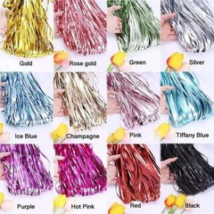 Foil Fringe 2M Tinsel Shimmer Curtain Door Wedding Birthday Party DECORATIONS