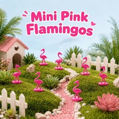 150 Pack Mini Flamingos Figurines, 1.5″ Tiny Plastic Pink Flamingos for Table…