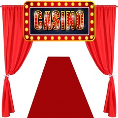 4 Pcs Casino Night Party Entryway Banner Decorations Casino Theme Banner Red …