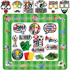 2026 World Cup Party Decorations Inflatable Soccer-Themed Birthday Party Phot…