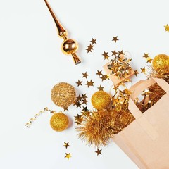 60g Glitter Gold Star Table Confetti 10mm 6mm Metallic Foil for Parties