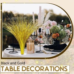 4 Pcs Plastic Metallic Spray Centerpieces for Table Decorations for Celebrati…