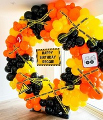 Construction Balloons, 12 inch Black Orange Yellow Balloons,Excavator Helmet …