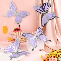 Geyee 12 Pcs 3D Large Butterfly Party Decoration Paper Butterfly Stickers in …