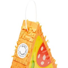 Small Pizza Pinata for Party Decorations Birthday 16.5 x 13.5 x 3 Inches