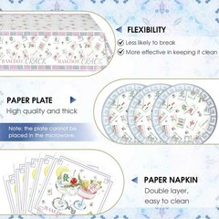 Mahjong Party Decorations 41PCS Mahjong Themed Paper Tableware Set Includes