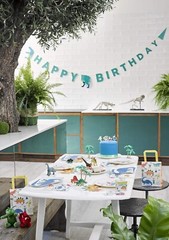 Talking Tables Party Dinosaurs Happy Birthday Garland Banner 11.5 ft