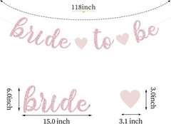 Pink Rose-Gold Bridal-Shower Party-Decorations Streamers White Rose-gold