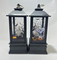 Halloween Candle Lanterns LED Lantern Lights Ghost Witch Pumpkin 2 pcs