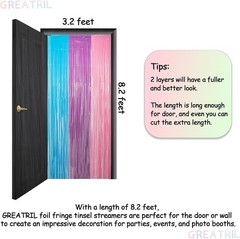 Blue Purple Pink Tinsel Backdrop – Pastel Foil Fri