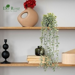 Der Rose 1Pcs Fake Plants Hanging Artificial Potted Faux Eucalyptus Grey