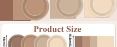 48Pcs Boho Baby Shower Decorations 7″ Gradient Brown Disposable Paper Plates and