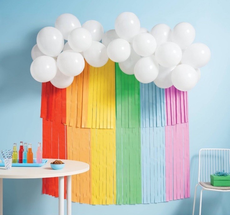 Spritz Brand Balloon Rainbow Garland Backdrop Kit 39pc NIB
