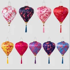 Vintage Floral Hanging Lantern Cloth Lantern Performance Party Festival Decor