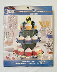 Justice League Super Heroes 3-Tiered Cupcake Treat Stand Birthday Party Batman
