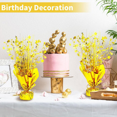 6 Pack Metallic Foil Spray Centerpiece Table Decoration Gold Party Centerpieces
