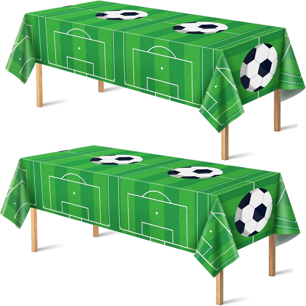 Soccer Party Decorations – 2 PCS Soccer Tablecloth | 2026 World Soccer Cup Merch