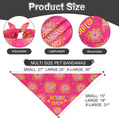 Dog Birthday Decorations Rose Pink, Dog Birthday Party Supplies with Hat