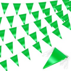 4-Pack 10m/32.8FT Triangle Pennant Banner Flag Metallic Fabric Bunting Party …