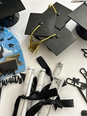 Graduation Party / Cake Decorations Supplies Bundle Table Cake Decor
