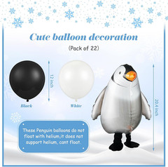 48 Piece Penguin Party Decorations – Happy Birthday Banner, Walking Penguin Ball