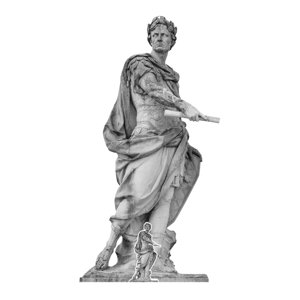 Julius Caesar Roman Statue Cardboard Cutout Official Standee with FREE Mini